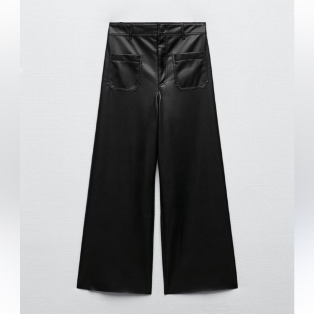 Zara Marine Faux Leather Pants